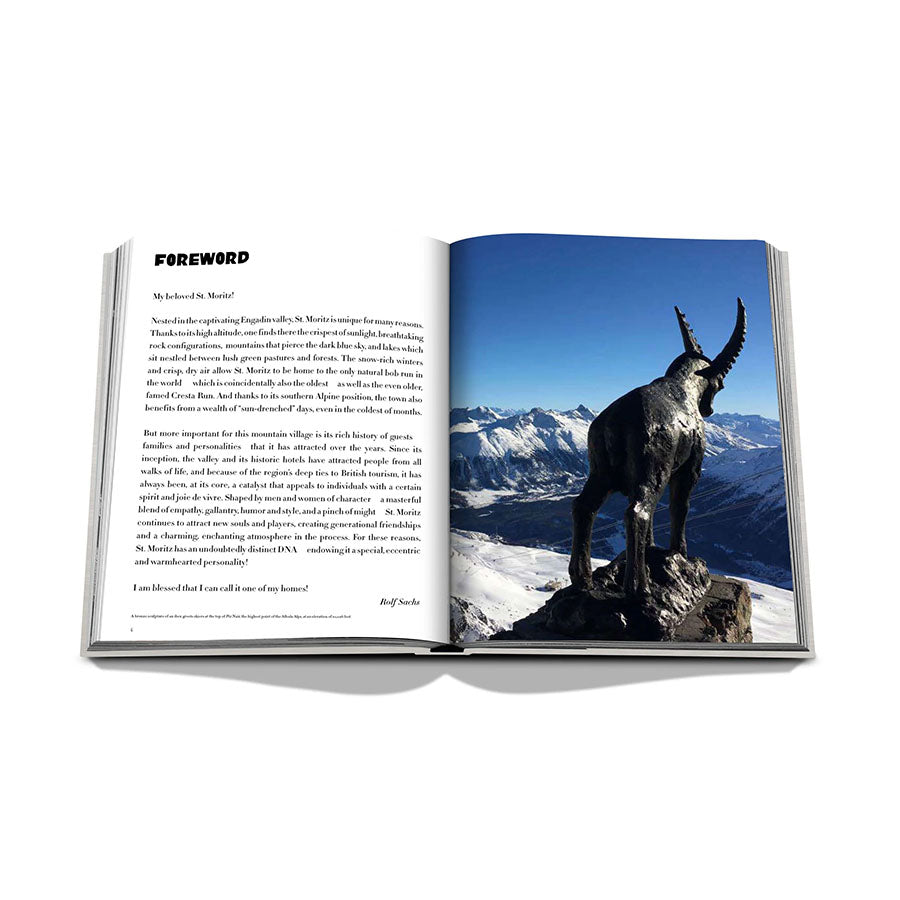 Assouline St. Moritz Chic Buch mit einem Einband aus Seide